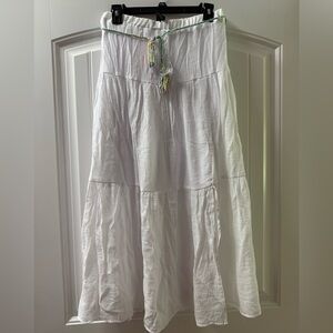 Amy Byer White Maxi Tiered Skirt